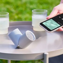 Lexon Ray Speakers Magnetic Raw Aluminium