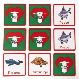 Lingo Memory Matching Game Animals Italian