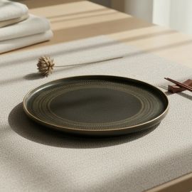 Nel Lusso Lotti Umber Dinner Plate