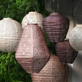 Lumiz Lantern Round 20cm Soft Blush Spectare