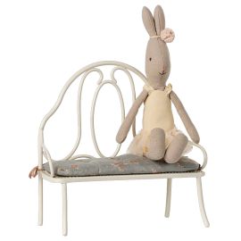 Maileg Mouse Furniture Vintage Bench Off White