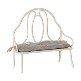 Maileg Mouse Furniture Vintage Bench Off White
