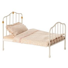Maileg Mouse Furniture Vintage Double Bed Off White