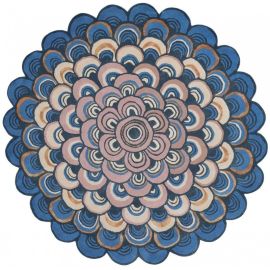 Ted Baker Rug Masquerade Blue Round