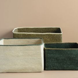 Bianca Lorenne Basket Scatola Natural/Forest Medium