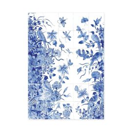 Museum Tea Towel Tile tableau with blue birds
