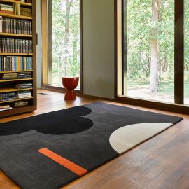 Orla Kiely Rug Geo Flower Graphite