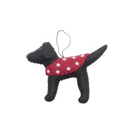 Pashom Christmas Decoration Labrador in Coat Black