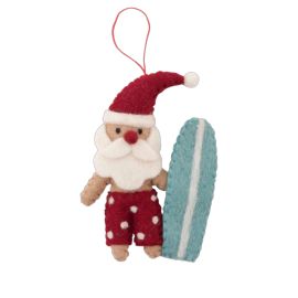Pashom Christmas Decoration Santa With Surfboard