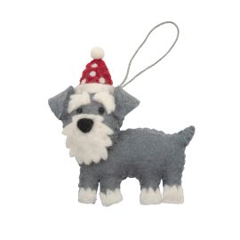 Pashom Christmas Decoration Schnauzer Grey