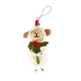 Pashom Christmas Decoration Sheep With Holly