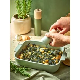 Peugeot Ceramic Rectangular Baking Dish 25cm Sage Green
