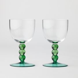 Pilbeam Living Nora Goblet Glasses Set of 2 Green
