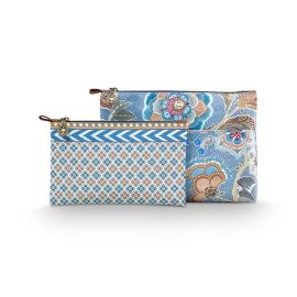 Pip Studio Cosmetic Bag Caryn Combi Matata Blue