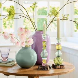 Pip Studio Candle Holder Glass Beads Green 23.5cm