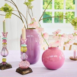 Pip Studio Candle Holder Glass Beads Lilac 28cm