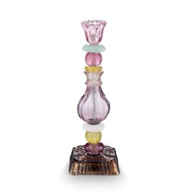 Pip Studio Candle Holder Glass Beads Lilac 28cm