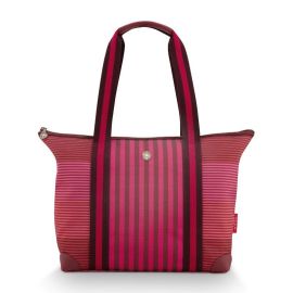 Pip Studio Tote Bag Tilda Stripe Pink Medium