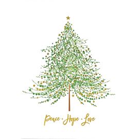 Peter Pauper Christmas Card Box of 20 Tree of Festive Wishes