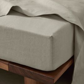 Weave Ravello Linen Fitted Sheet Bone