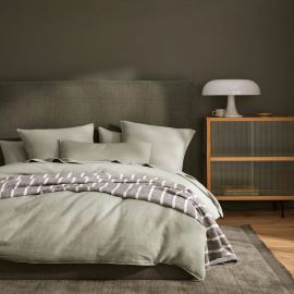 Weave Ravello Linen Euro Pillowcase Pair Sage