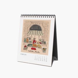 Rifle Paper 2026 Desk Calendar Travel Sketchbook