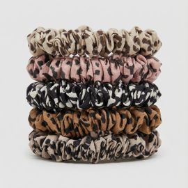 Stella+Gemma Hair Ties Set of 5 Leopard Print