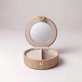 Stella+Gemma Jewel Box Round Small Woven Beige
