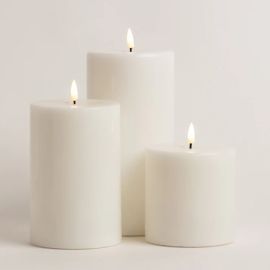 Stellar Candle LED Pillar White 10 x 20cm