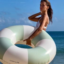 Sunnylife Inflatable Pool Ring The Vacay Soft Olive