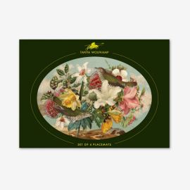 Tanya Wolfkamp Oval Placemat Set of 4 Vintage Birds