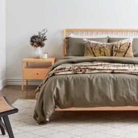 Thread Design Olive Linen Duvet 
