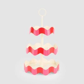 Vixen & Velvet Ciao Bella 3 Tier Cake Stand Pink & Red
