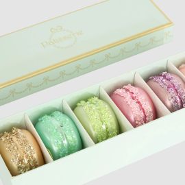 Vixen & Velvet Christmas Decoration Patisserie Macaroon Box of 6