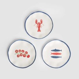 Vixen & Velvet Ciao Bella Melamine Antipasto Plate Set of 6