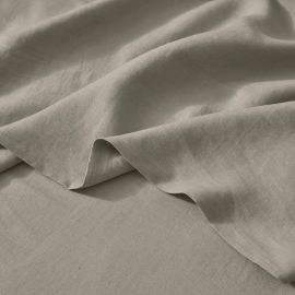 Weave Ravello Linen Flat Sheet Pebble
