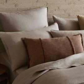 Weave Ravello Linen Euro Pillowcase Pair Pebble