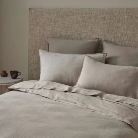 Weave Ravello Linen Flat Sheet Pebble
