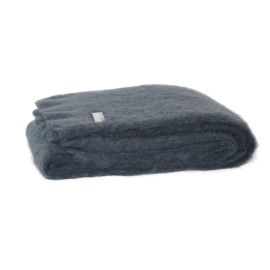 Windermere Mohair Throw Charcoal