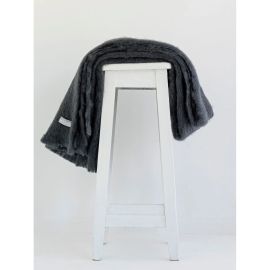 Windermere Mohair Throw Charcoal