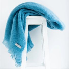 Windermere Mohair Throw Denim
