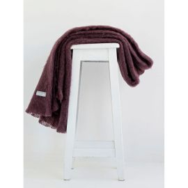 Windermere Mohair Throw Mulberry