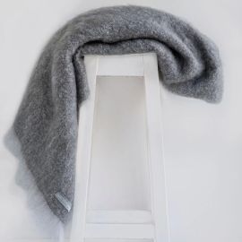 Windermere Mohair Throw Pewter