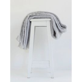 Windermere Mohair Throw Silver