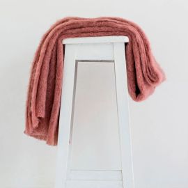 Windermere Mohair Throw Tea Rose