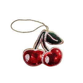 Zoda Christmas Decoration Beaded Cherry