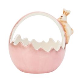 Annabel Trends Bunny Basket Ceramic Pink