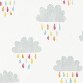 Scion Wallpaper April Showers Citrus/Lagoon/Poppy