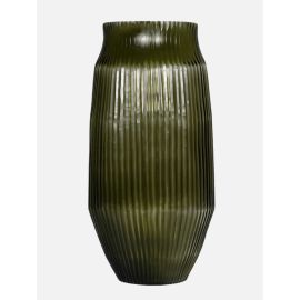 Brian Tunks Cut Glass Vase Large Moss