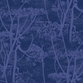Cole And Son Fabric Cow Parsley Velvet Hyacinth & Ink